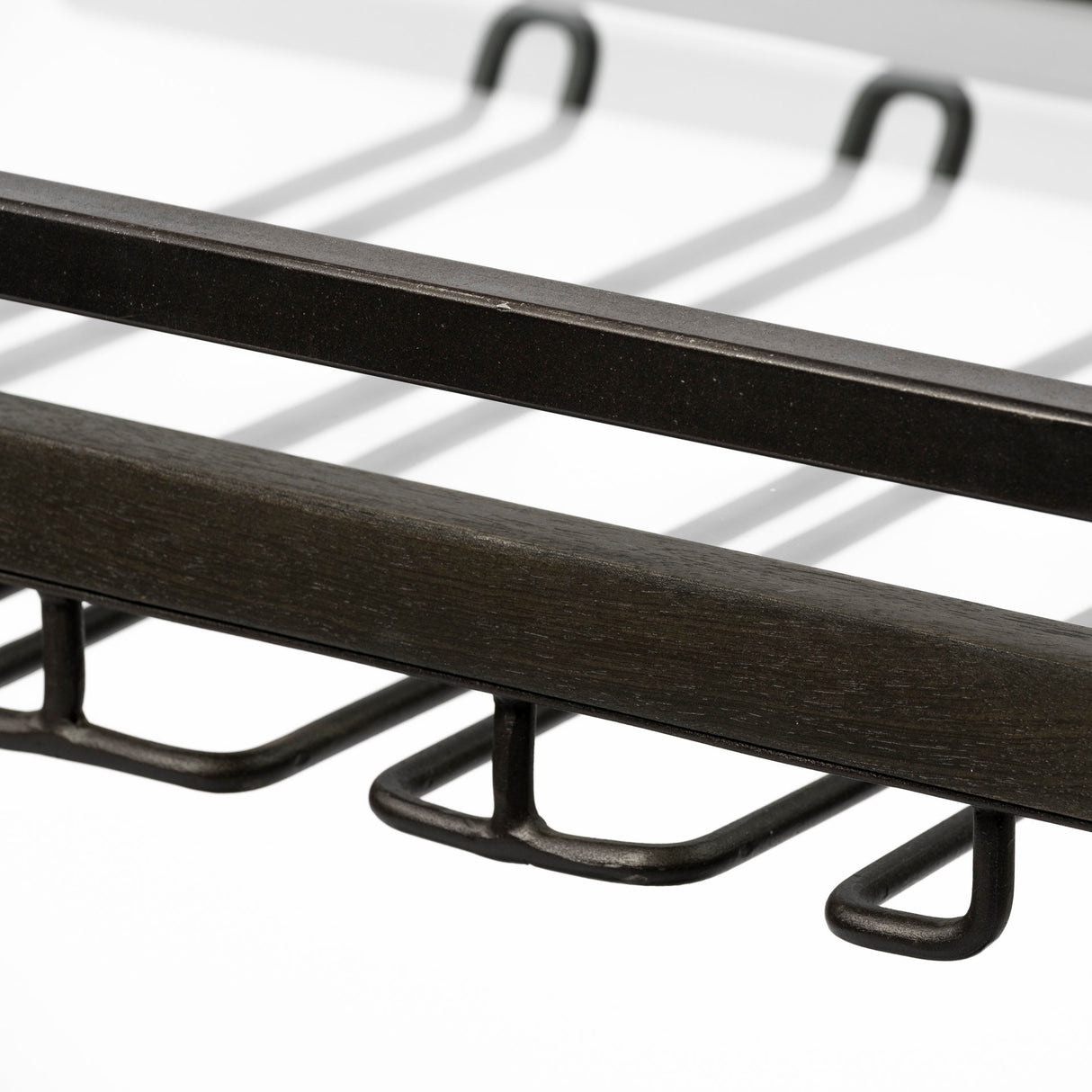 Chriselle Black Metal And Glass Two Tier Bar Cart from Mercana - Luna Furniture