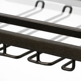 Chriselle Black Metal And Glass Two Tier Bar Cart from Mercana - Luna Furniture