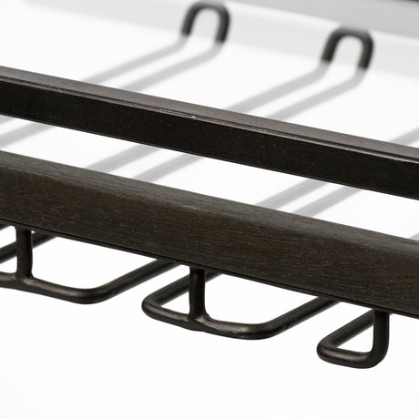 Chriselle Black Metal And Glass Two Tier Bar Cart from Mercana - Luna Furniture