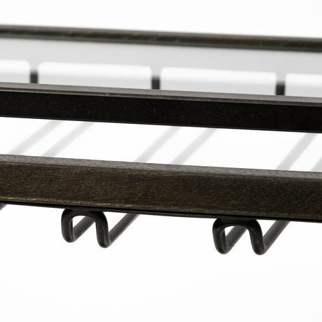 Chriselle Black Metal And Glass Two Tier Bar Cart from Mercana - Luna Furniture