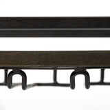 Chriselle Black Metal And Glass Two Tier Bar Cart from Mercana - Luna Furniture