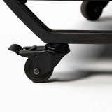 Chriselle Black Metal And Glass Two Tier Bar Cart from Mercana - Luna Furniture