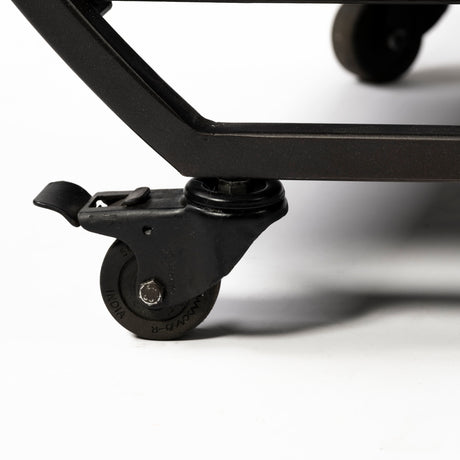 Chriselle Black Metal And Glass Two Tier Bar Cart from Mercana - Luna Furniture