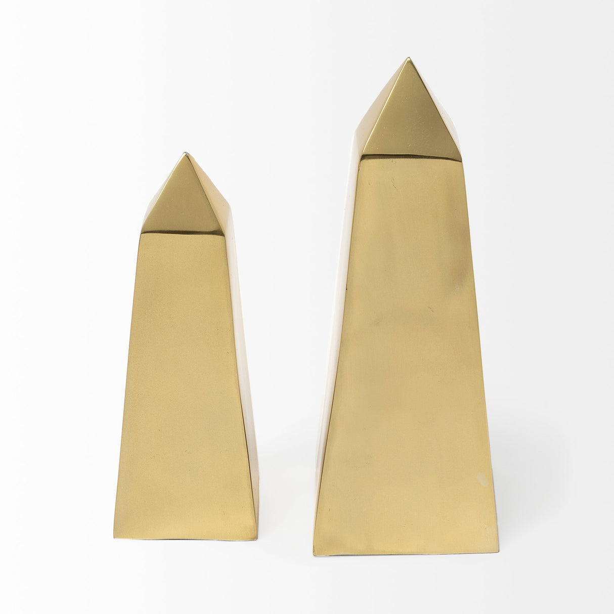 Giza (Set of 2) 4L x 4W Gold Elongated Pyramids from Mercana - Luna Furniture