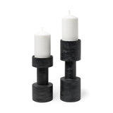 Bolton I 3.9L x 3.9W x 10.6H Black Metal Table Candle Holders from Mercana - Luna Furniture