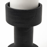 Bolton I 3.9L x 3.9W x 10.6H Black Metal Table Candle Holders from Mercana - Luna Furniture