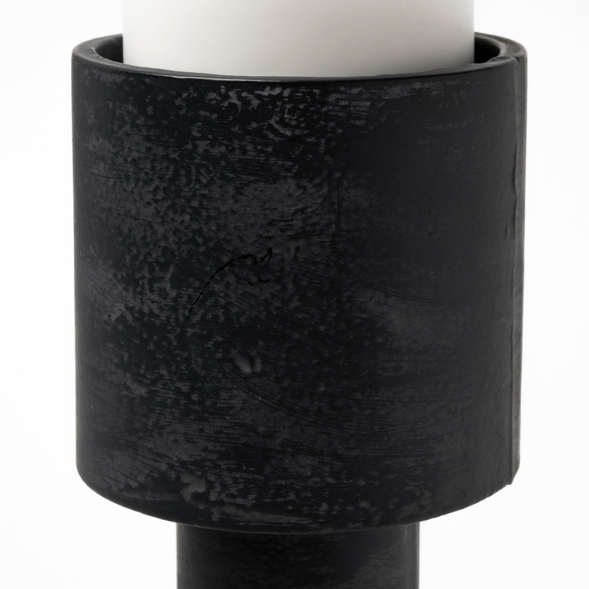 Bolton I 3.9L x 3.9W x 10.6H Black Metal Table Candle Holders from Mercana - Luna Furniture