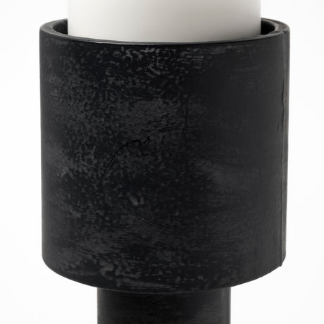 Bolton I 3.9L x 3.9W x 10.6H Black Metal Table Candle Holders from Mercana - Luna Furniture