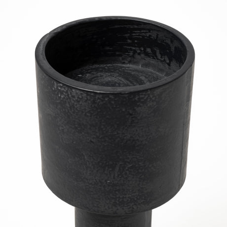 Bolton I 3.9L x 3.9W x 10.6H Black Metal Table Candle Holders from Mercana - Luna Furniture