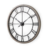 Mething Gray 31.5" Large Farmhouse Wall Clock from Mercana - Luna Furniture
