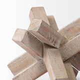 Vega II (Large) 7L x 7W Natural Wood Jack Object from Mercana - Luna Furniture