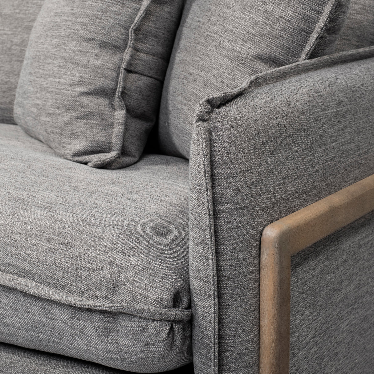 Roy I 84" Castlerock Gray Upholstered Three Seater Sofa from Mercana - Luna Furniture