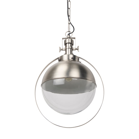 Leighton 15.0L x 15.0W x 20.0H Antique Nickel Pendant Light from Mercana - Luna Furniture