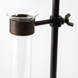 Jarvis Set of Five Dark Brown Metal and Glass Chemistry Inspired Bottles from Mercana - Luna Furniture
