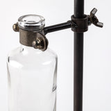 Jarvis Set of Five Dark Brown Metal and Glass Chemistry Inspired Bottles from Mercana - Luna Furniture