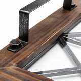 Ellingson 28L x 13W Black Rectangular Metal Glass Wood Bottom Tray from Mercana - Luna Furniture