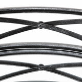 Piers (Set of 2) Black Metal Mirrored Round Trays from Mercana - Luna Furniture
