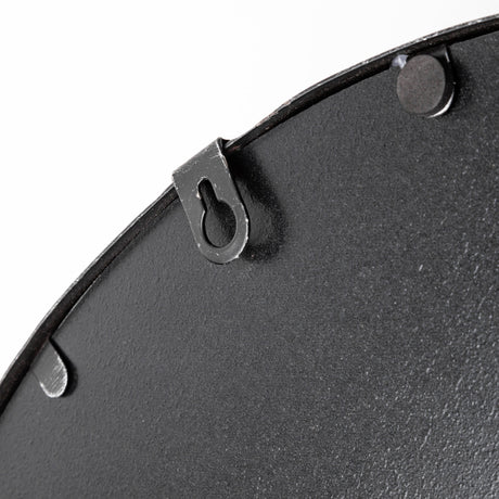 Piers (Set of 2) Black Metal Mirrored Round Trays from Mercana - Luna Furniture