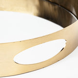 Serkis 15L x 15W Gold Metal Mirrored Base Round Tray from Mercana - Luna Furniture