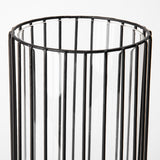 Velo II Large Black Metal Cylindrical Table Candle Holder from Mercana - Luna Furniture