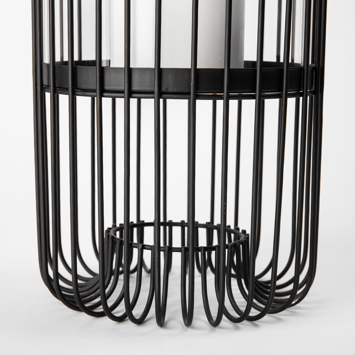 Velo II Large Black Metal Cylindrical Table Candle Holder from Mercana - Luna Furniture