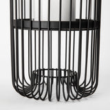 Velo II Large Black Metal Cylindrical Table Candle Holder from Mercana - Luna Furniture