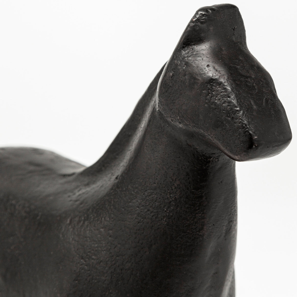 Sphynx II 7L x 2W Black Cast Aluminum Horse Shaped Object from Mercana - Luna Furniture