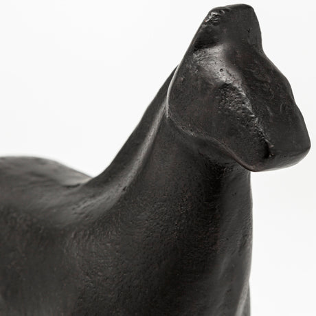 Sphynx II 7L x 2W Black Cast Aluminum Horse Shaped Object from Mercana - Luna Furniture
