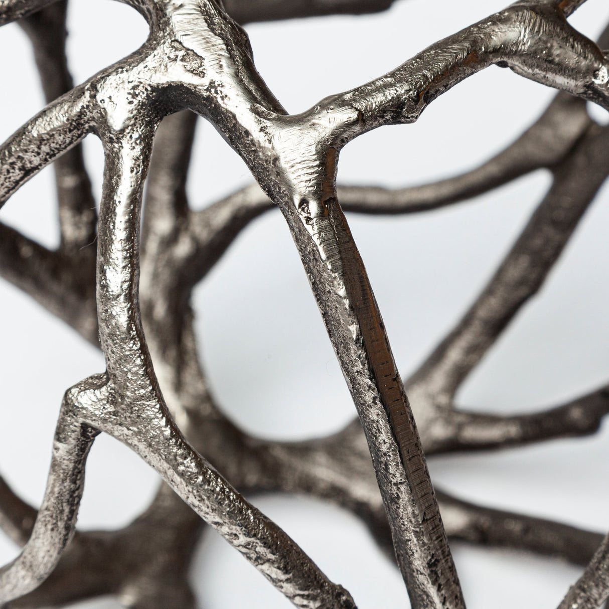 Sphaira I Small 5L x 5W Silver Cast Aluminum Decorative Tree Branch Orb from Mercana - Luna Furniture