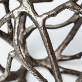 Sphaira I Small 5L x 5W Silver Cast Aluminum Decorative Tree Branch Orb from Mercana - Luna Furniture
