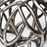 Sphaira II Large 7L x 7W Silver Cast Aluminum Decorative Tree Branch Orb from Mercana - Luna Furniture