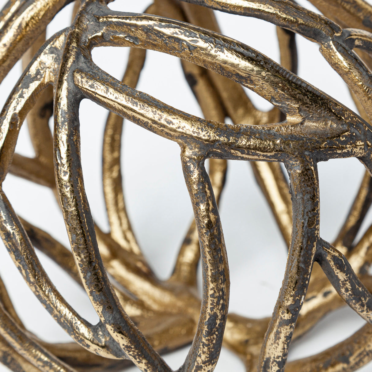Sphaira Noir II Large 7L x 7W Gold Cast Aluminum Decorative Tree Branch Orb from Mercana - Luna Furniture