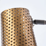 Wesley I 11x10.2 Gold Toned Perforated Metal Cone Wall Sconce from Mercana - Luna Furniture