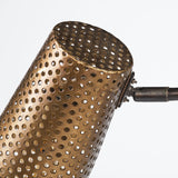 Wesley I 11x10.2 Gold Toned Perforated Metal Cone Wall Sconce from Mercana - Luna Furniture
