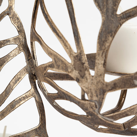 Lana II Set of 4 Champagne toned Wall Candle Holders from Mercana - Luna Furniture