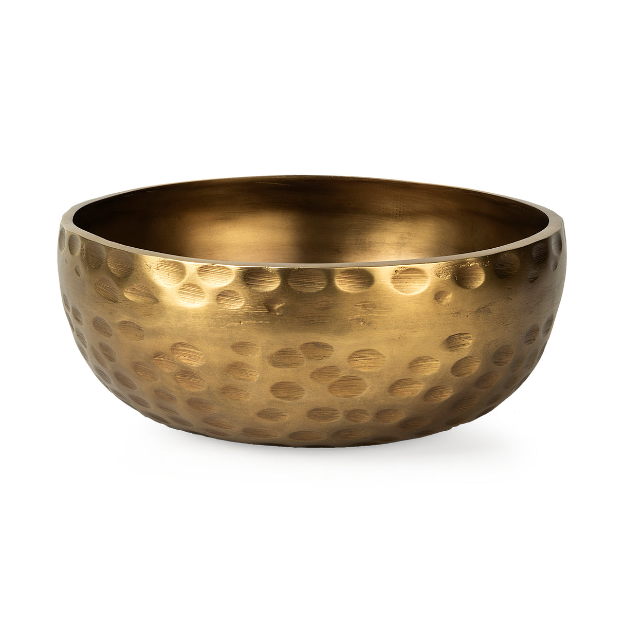 Karmel 12L x 12W Gold Hammered Aluminum Bowl from Mercana - Luna Furniture