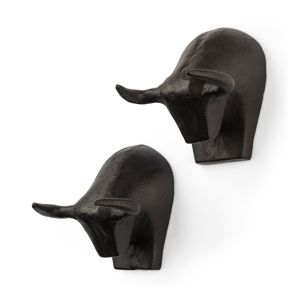 Tauro IV (Set of 2) Black Cast Aluminum Raging Bull Wall Decor from Mercana - Luna Furniture