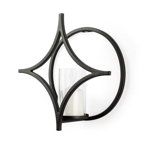 Lyra I Black Wall Candle Holder from Mercana - Luna Furniture