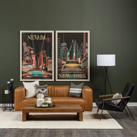 Grosjean Black Leather Wrap Metal Frame Accent Chair from Mercana - Luna Furniture