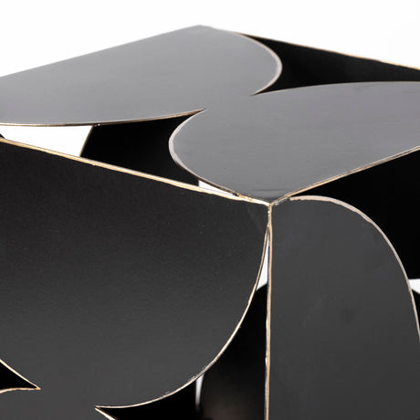 Darren (Large) 8L x 8W Black Metal Decorative Cube from Mercana - Luna Furniture