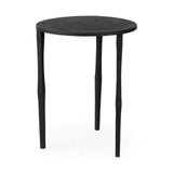 Timothy 16.0L x 16.0W X 20.0H Ebony Black Iron Side Table from Mercana - Luna Furniture