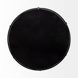 Kimbel 24L x 24W Black Metal Mirrored Base Round Tray from Mercana - Luna Furniture