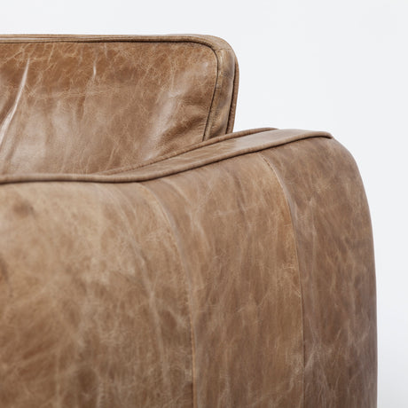 Cobain I 84" Brown Leather Two Seater Sofa from Mercana - Luna Furniture