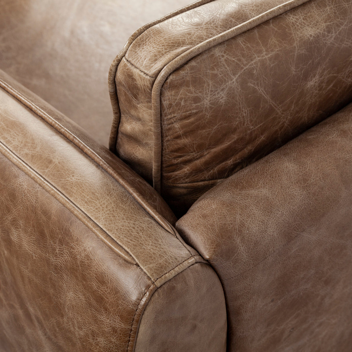 Cobain I 84" Brown Leather Two Seater Sofa from Mercana - Luna Furniture
