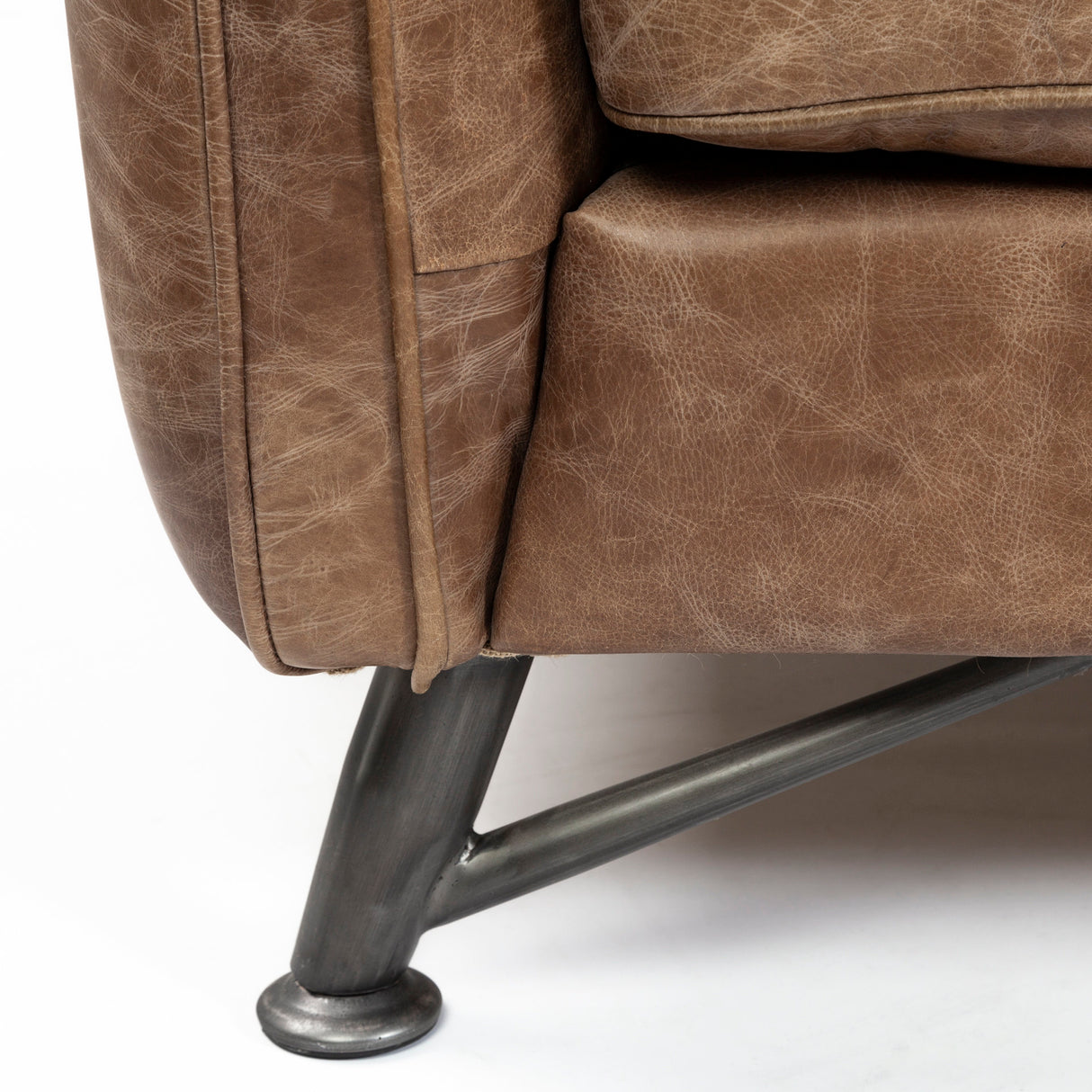 Cobain I 84" Brown Leather Two Seater Sofa from Mercana - Luna Furniture
