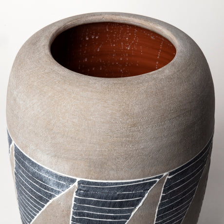 Cove Grey/Brown Ceramic Vase from Mercana - Luna Furniture