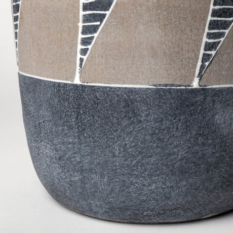 Cove Grey/Brown Ceramic Vase from Mercana - Luna Furniture