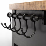 Columbia 62L x 28W x 36H Black Wooden Kitchen Island from Mercana - Luna Furniture