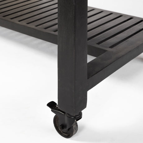 Columbia 62L x 28W x 36H Black Wooden Kitchen Island from Mercana - Luna Furniture