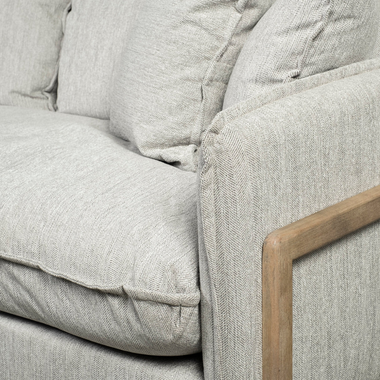 Roy I 84" Frost Gray Upholstered Three Seater Sofa from Mercana - Luna Furniture